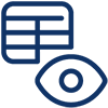 Icon mit Auge vor Tabelle: Benutzerfreundlichkeit der Software