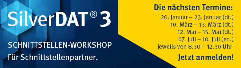 Termine für DAT Schnittstellen-Workshops 2024: 20.01.- 23.01.2025, 10.03.2025- 13.03.2025, 12.05. - 15.05.2025, 07.07. - 10.07.2025